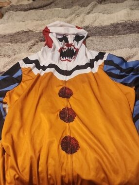 Bioworld Orange and Blue Scary Clown Hoodie Costume